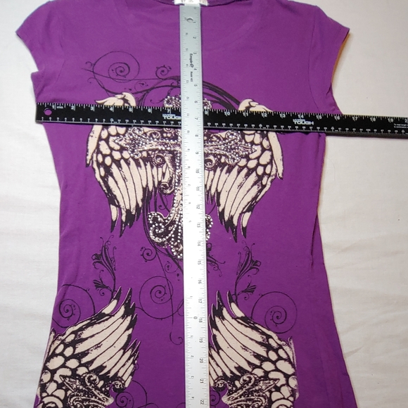 Heart with Wings Bling Purple Medium - Picture 4 of 7